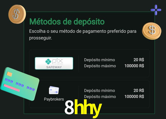 O cassino 8hhy oferece uma grande variedade de métodos de pagamento